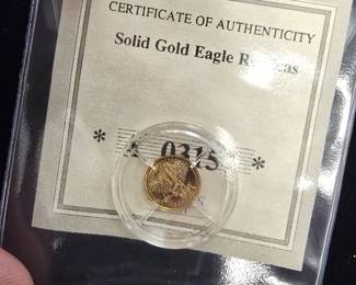Gold 14k miniature coin