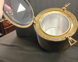 Brass Port Hole Ice Bucket