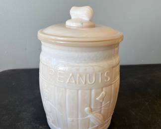 vintage milk glass planters cookie jar / Repro??