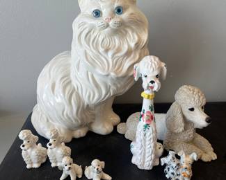 ceramic cats and dogs