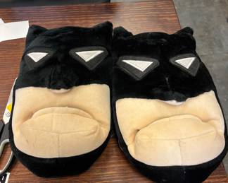 Quick! To the Batcave! Batman is in the house!- even slippers!