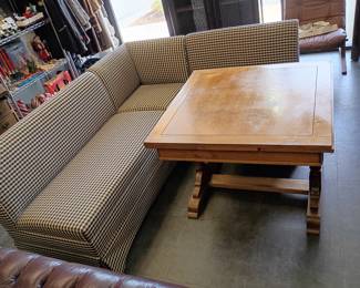 English oak table - corner sectional