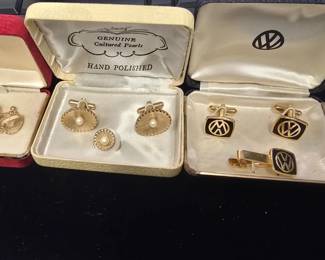 vintage cufflinks, and Trifari vintage earrings
