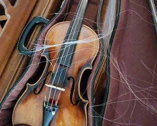 Violin in a case.