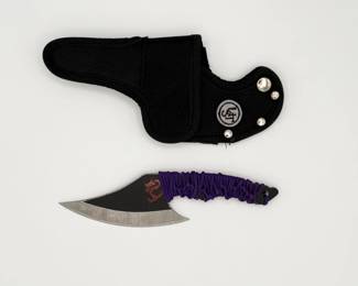 114 FantasyFixedBladeKnifewCordWrappedHandleNylonSheath