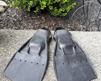 91 ScubaProJetFinScubaOpenHeelFinsMadeinUSASizeLarge