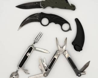 20 PocketKnifeCollectionwMultiToolsFalconTalon4KnivesTotal