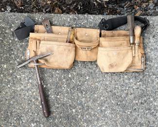 101 AWPSplitLeatherToolBeltVintageTools