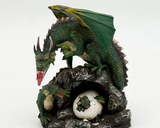 123 DragonandHatchlingCeramicCollectibleFigure