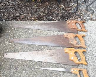 95 HandSawsWarrantedSuperiorDisstonUSAVintageWoodenHandles