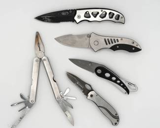 47 PocketKnifeCollectionwMultiTool5KnivesTotal