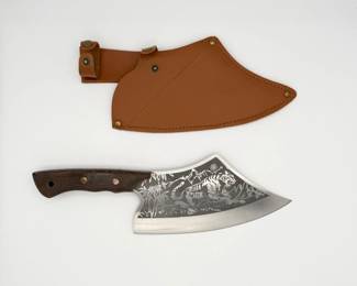 130 FantasyStyleTigerBladeKnifewithLeatherLikeSheath