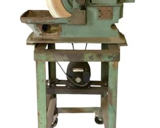 1330 - Vintage Industrial Disc Sander/Grinder (Description): 5 x 21.5 x 21.5 Used as is electric/electronic/mechanical item. No guarantee all components, untested.