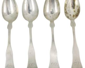 1987 - 4 J Moulton Presumably Coin Spoons (Description): 2.10 oz