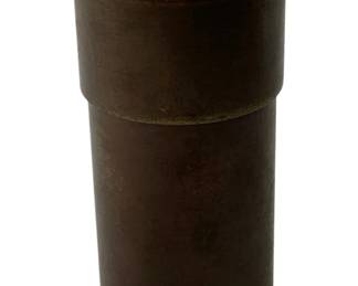 733 - Bausch & Lomb Optical Co. Brass Canister (Description): Bausch & Lomb Optical Co. brass canister with lid. The top is marked with the company name along with Rochester, N.Y. and New York City. Measures 2" x 1".