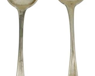 1990 - 2 Bigelow & Brothers Coin Silver Spoons 1.32oz