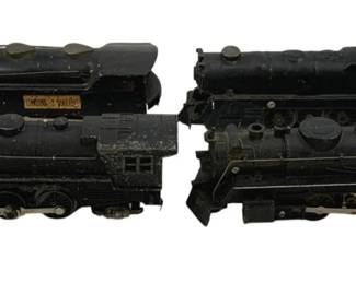 494 - 7pc Lot O Scale Locomotives (Description): A lot of seven O scale locomotives. Measures 3 1/2 x 11 x 2.5 inches.