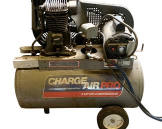 1263 - Charge Air Pro 2HP Air Compressor - 33 x 34 x 19 (Description): Used as is electric/electronic/mechanical item. No guarantee all components, untested.