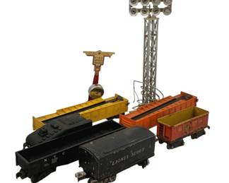 508 - Lot O Scale Trains & More (Description): A lot of O scale trains and accessories. The collection includes various train cars and related items suitable for O scale model railroad layouts.