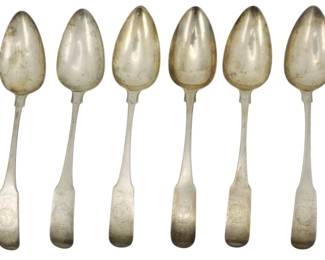 1983 - 8 1804 John Power Brittannia 0.958 Spoons (Description): Dublin, 17.44 oz