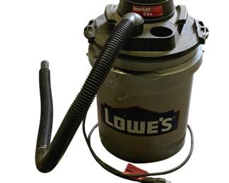 1304 - Lowe's Wet/Dry Shop Vac - 6.5A/19" Tall, 5 Gal (Description): Used as is electric/electronic/mechanical item. No guarantee all components, untested.