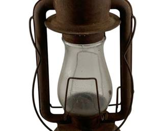 980 - Cold Blast #2 Lantern 15.5"x9" (Description): Cold Blast #2 lantern featuring a glass globe and metal frame construction. Measures 15 1/2 inches tall by 9 inches wide.