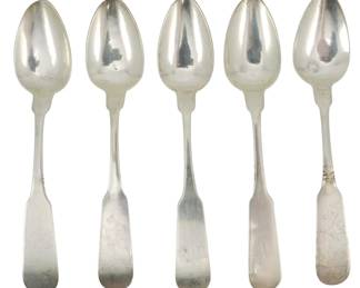 1988 - 5 W. Mitchell Coin Silver Spoons 3.29oz