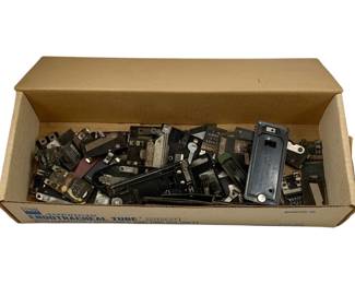 948 - Box Lot Train Parts (Description): A box lot of assorted train parts. Various components included for model train repair or restoration projects.