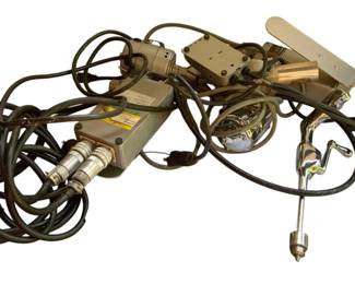 806 - Group Lot of Power Tools (Description): A group lot of power tools. Various electrical power tools with cords and attachments are included in this assortment.