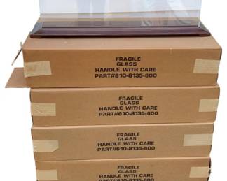 484 - 8pc. Lot Display Cases 8"x34"x7.75" (Description): 8pc. Lot Display Cases. Measurements: 8"x34"x7.75".