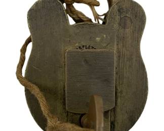 606 - Lowe & Fletcher Ltd 1939 Padlock w/Key 3"x2" (Description): Lowe & Fletcher Ltd padlock dated 1939, complete with original key. The lock features a brass body with iron shackle and retains its working mechanism. Measures 3 inches by 2 inches.