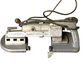 1311 - Vintage Porta Band Portable Band Saw (Description): 10 x 19 x 8 Used as is electric/electronic/mechanical item. No guarantee all components, untested.