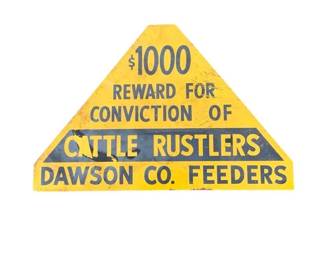 1292 - Cattle Rustlers Metal Sign - 12 x 18