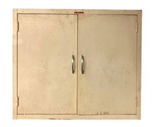 1315 - 2 Door Metal Cabinet w/ Contents - 30 x 35 x 16
