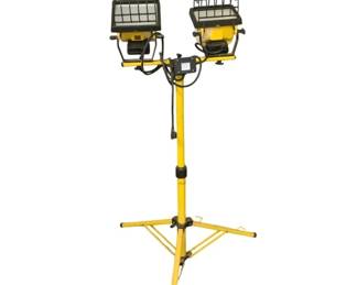 1302 - Twin Head Halogen Shop Light - 51 x 22 x 30 (Description): Used as is electric/electronic/mechanical item. No guarantee all components, untested.