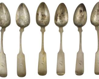 1984 - 6 American Presumably Coin Silver Spoons (Description): 3.25 oz