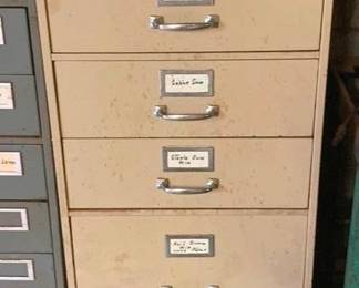 1327 - Metal File Cabinet - 52 x 18.5 x 27
