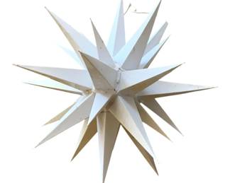 501 - Lighted Star 16"x16" (Description): Lighted star measuring 16 inches by 16 inches. This decorative star features multiple pointed rays extending from a central core, designed to illuminate when lit.