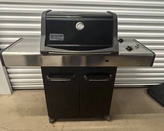 Lot #23 Weber Spirit E-210 2-Burner Propane Gas Grill Black Stainless Steel w/Cover