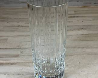 Lot #85 Baccarat Harmonie Crystal Highball Glass Vertical Cut Clear French Lead Crystal