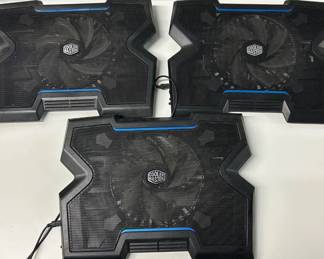 Lot #108 Cooler Master NotePal X3 Laptop Cooling Pad USB Fan Black Blue Lot of 3