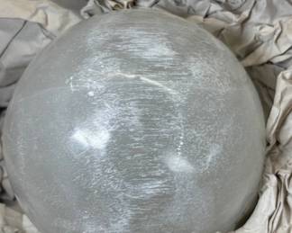 Lot #114 Large Polished Selenite Crystal Sphere Ball White Satin Spar Gypsum 6in