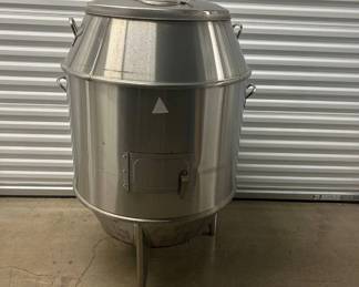 Lot #11 Large Aluminum Chinese Roast Duck Oven Charcoal BBQ Smoker Roaster w/Lid