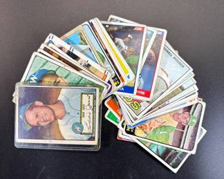 Lot #32 Vintage Baseball Card Lot 1952 Topps Eddie Joost + 1960s-90s Score Fleer 50+
