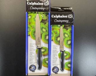 Lot #30 Calphalon Contemporary 6" Utility Knife & 4.5" Paring Knife Set NIB Forged