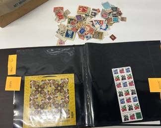 Lot #89 USPS Jimi Hendrix Sheet 2014 + Berries Booklet + 100+ World Stamp Lot Album