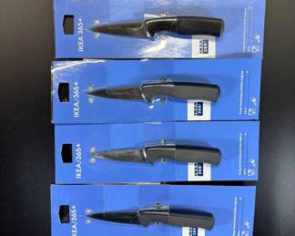 Lot #27 IKEA 365+ Chef Knife 8in Stainless Steel Black Handle Lot of 4 New in Package