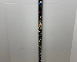 Japanese walking stick converts to pool cue