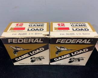 2 empty Federal 12 gauge boxes