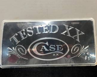 Case XX license plate tested black